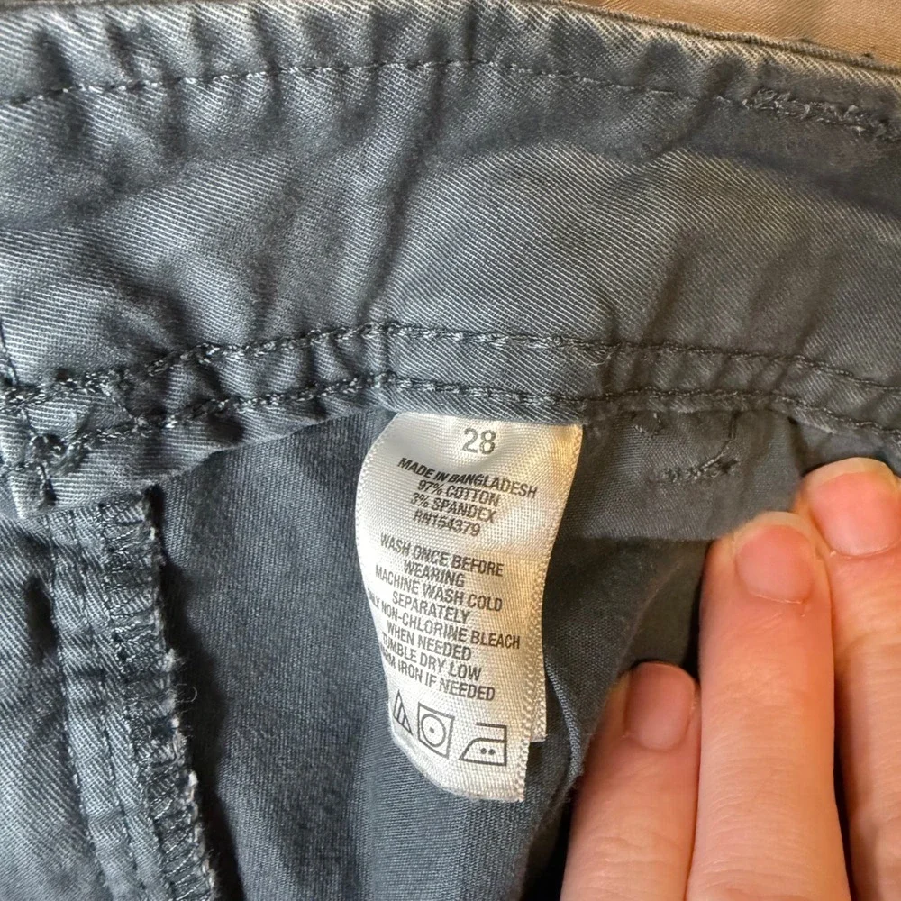 Y2K Aeropostale Mens Cargo Shorts Size 28 Charcoal Gray Faded Cotton Utility